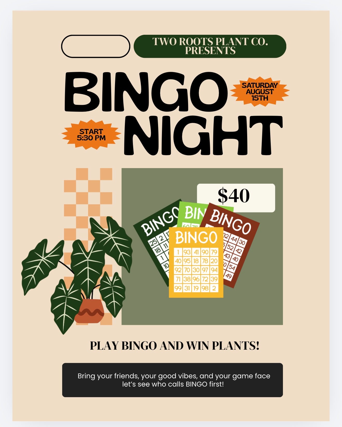 Plant Bingo @ BIG ALS, Milpitas - August 15th